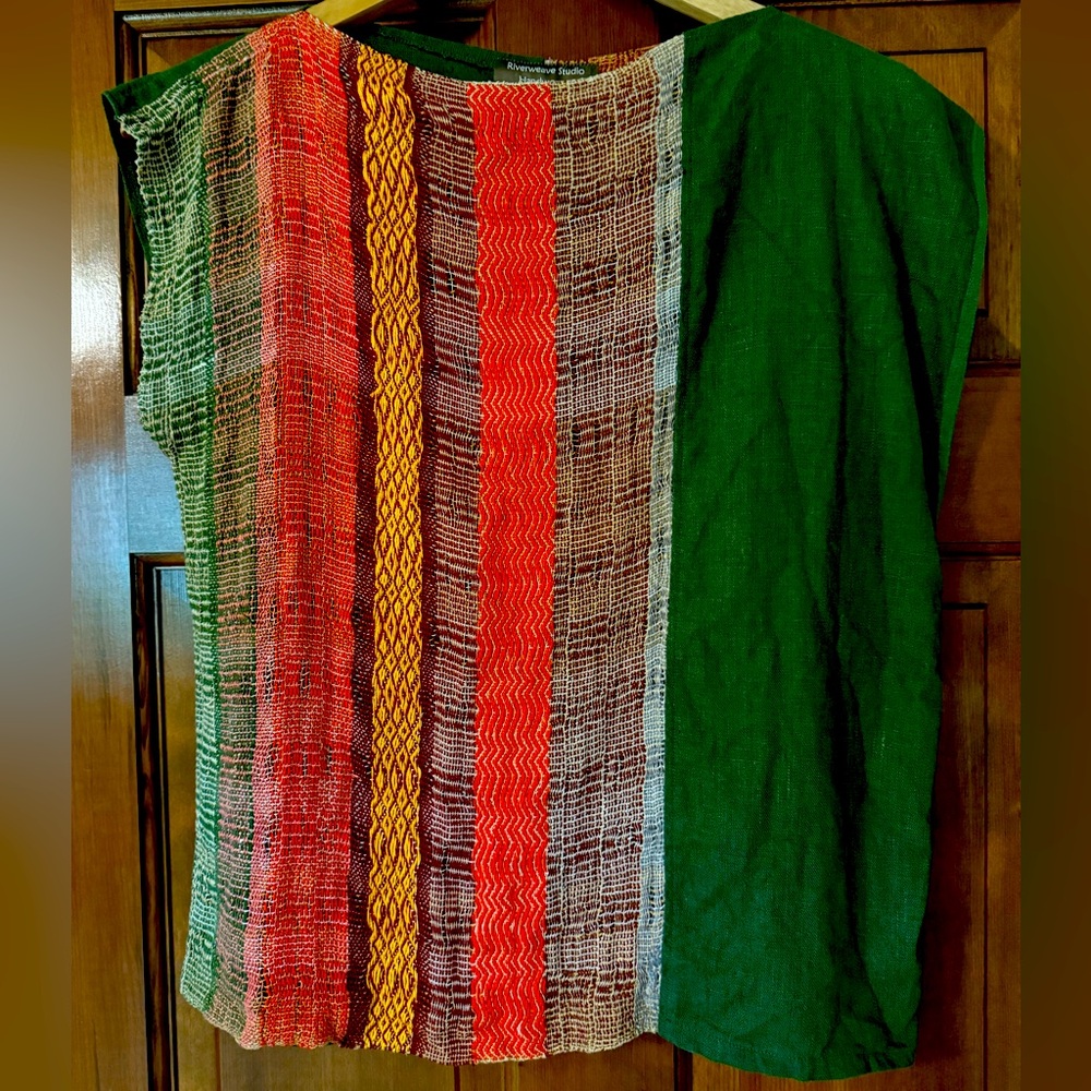 Artisan: Handwoven one-of-a-kind linen top by Riverweave